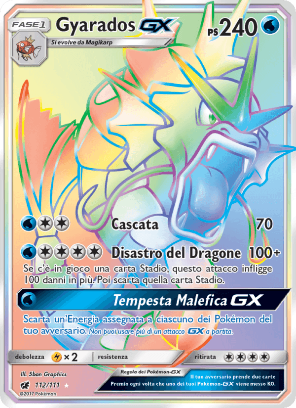 Gyarados GX, card 112 from Invasione Scarlatta
