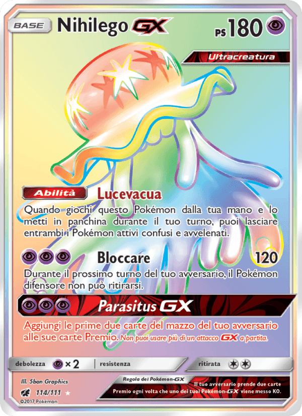Nihilego GX, carta 114 di Invasione Scarlatta