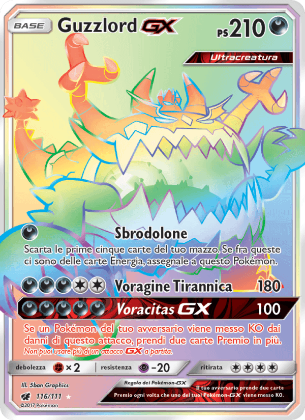 Guzzlord GX, carta 116 di Invasione Scarlatta