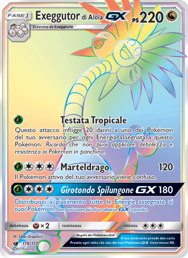 Exeggutor di Alola GX, card 118 from Invasione Scarlatta