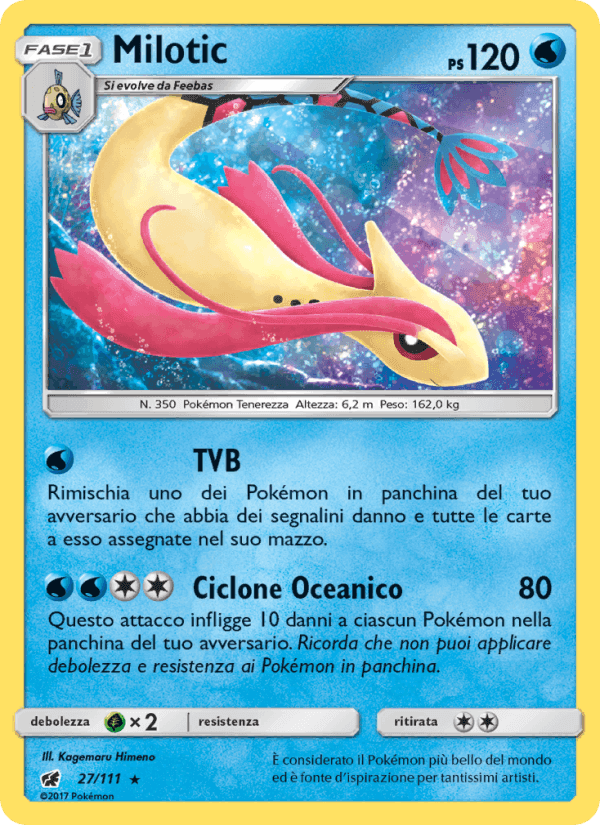 Milotic, card 27 from Invasione Scarlatta