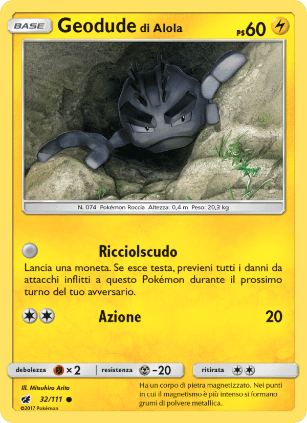 Geodude di Alola, carta 32 di Invasione Scarlatta