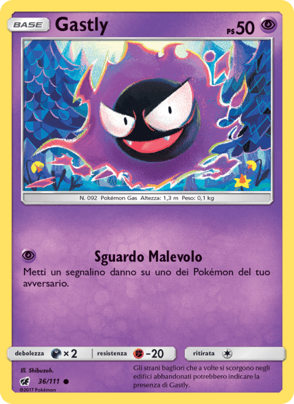 Gastly, carta 36 di Invasione Scarlatta