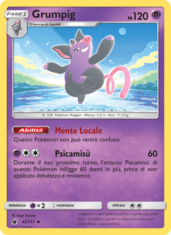 Grumpig, carta 42 di Invasione Scarlatta