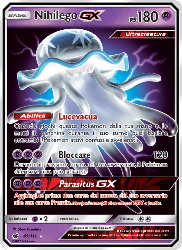 Nihilego GX, carta 49 di Invasione Scarlatta