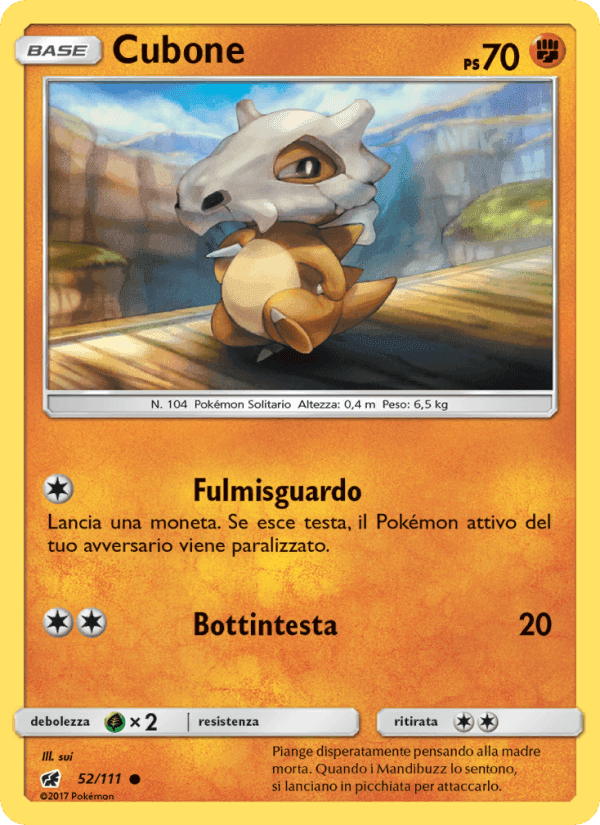 Cubone, carta 52 di Invasione Scarlatta