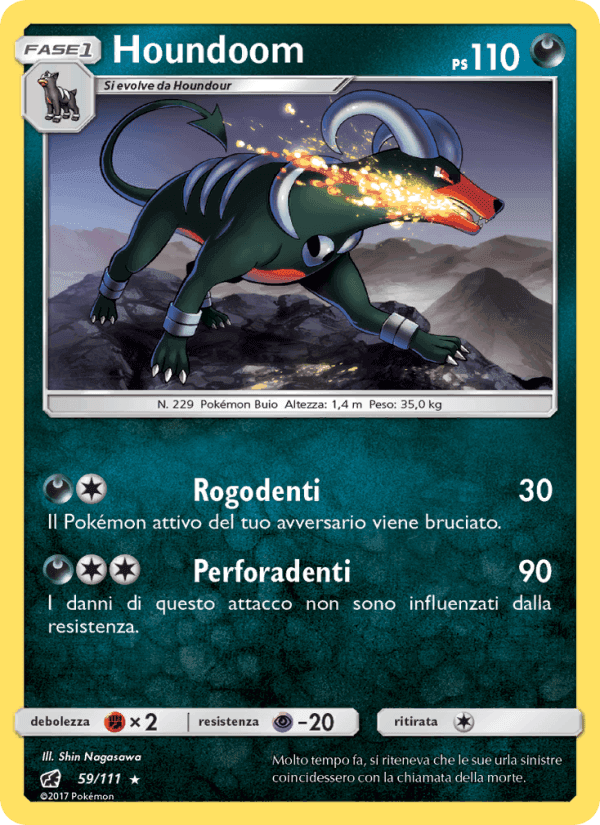 Houndoom, carta 59 di Invasione Scarlatta