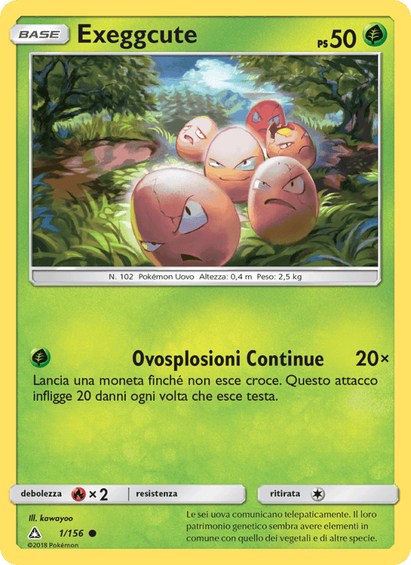 Exeggcute, carta 1 di Ultraprisma