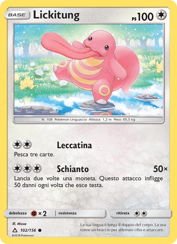 Lickitung, carta 102 di Ultraprisma