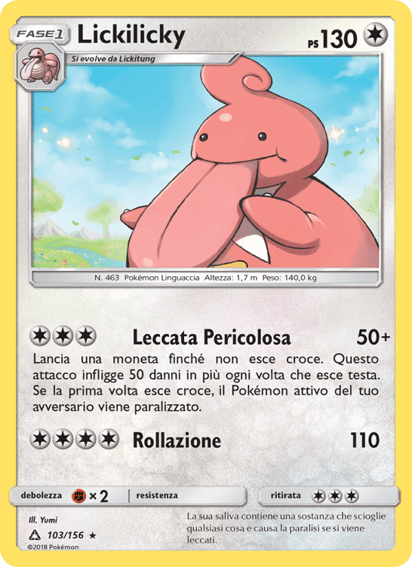 Lickilicky, carta 103 de Ultraprisma