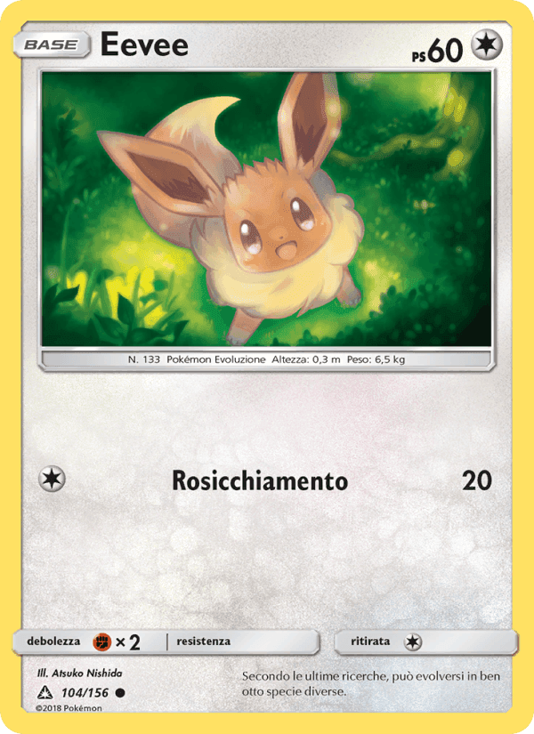 Eevee, carta 104 di Ultraprisma