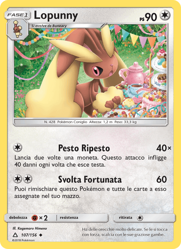 Lopunny, card 107 from Ultraprisma
