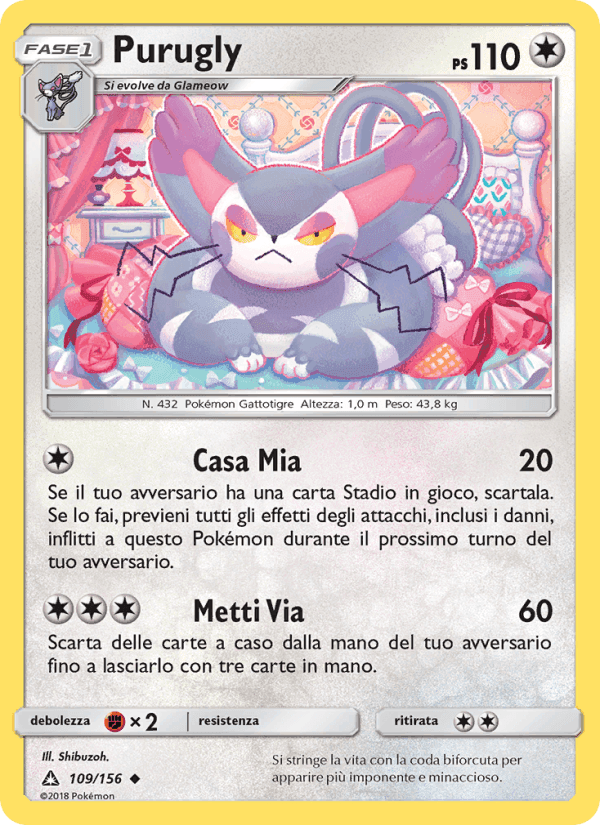 Purugly, carta 109 di Ultraprisma