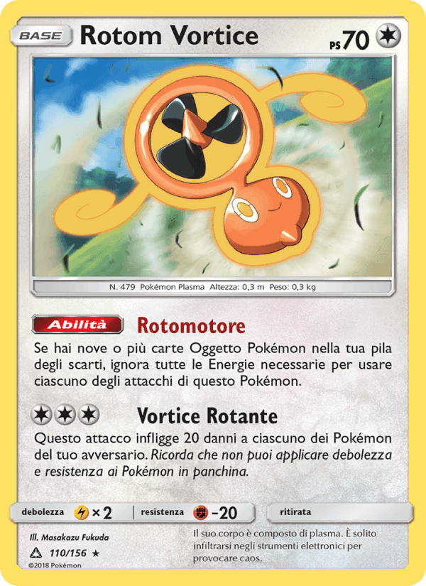 Rotom Vortice, carta 110 di Ultraprisma