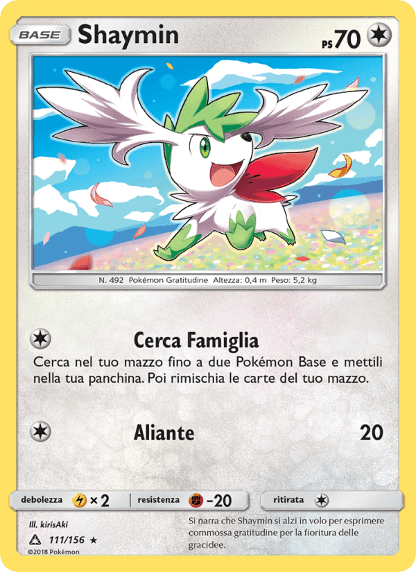 Shaymin, card 111 from Ultraprisma