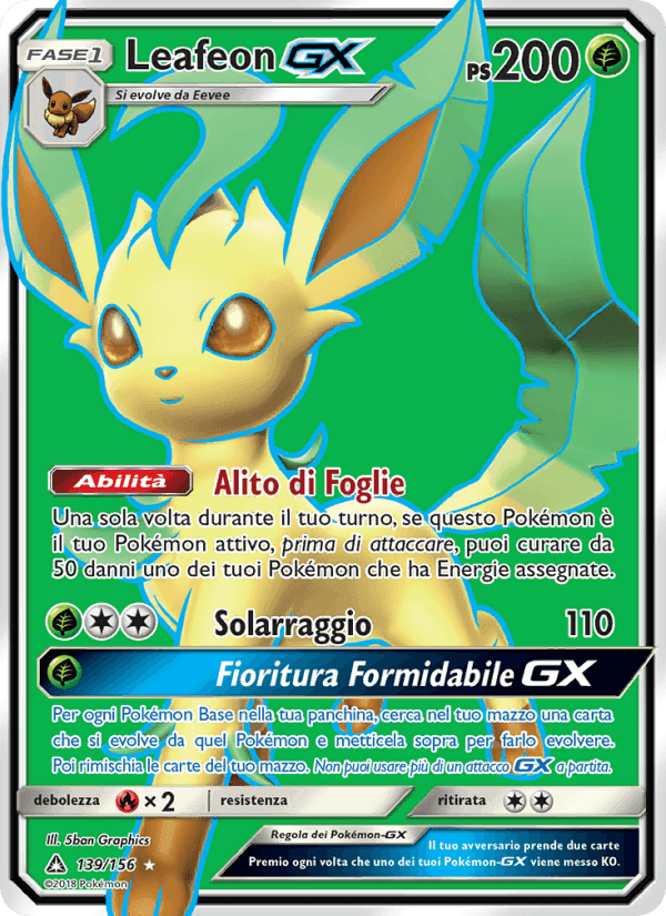 Leafeon GX, carta 139 di Ultraprisma