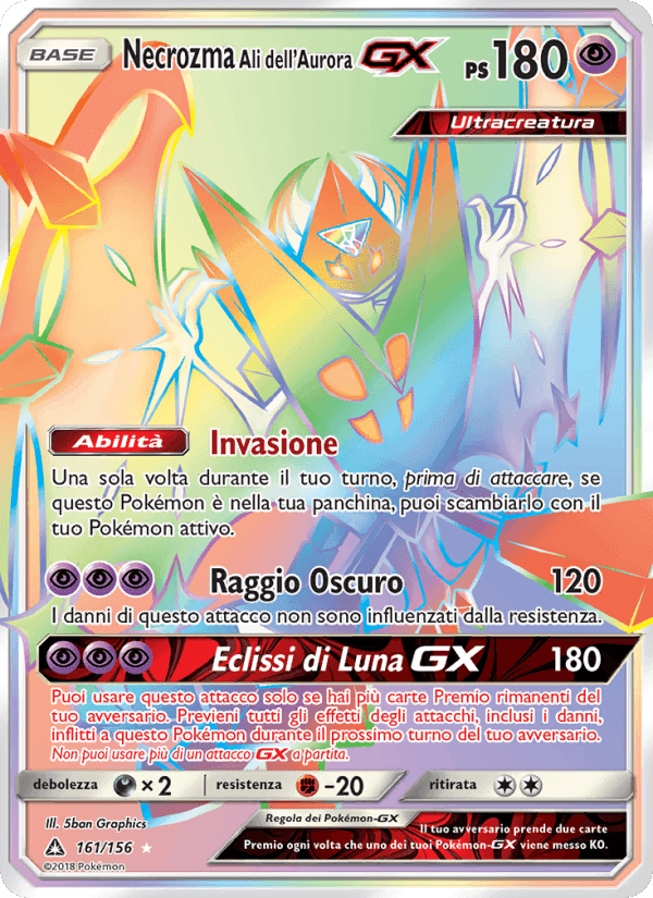 Necrozma Ali dell’Aurora GX, card 161 from Ultraprisma
