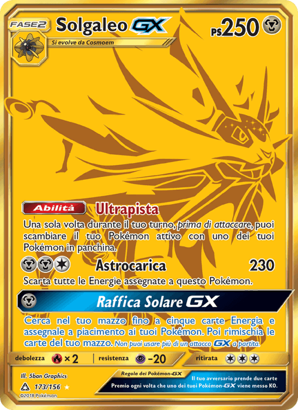 Solgaleo GX, card 173 from Ultraprisma
