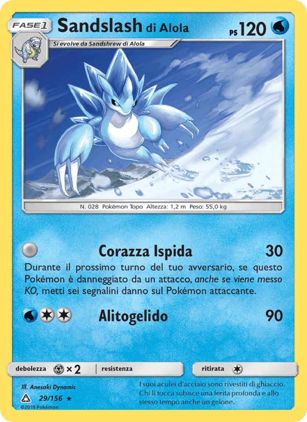 Sandslash di Alola, carta 29 de Ultraprisma
