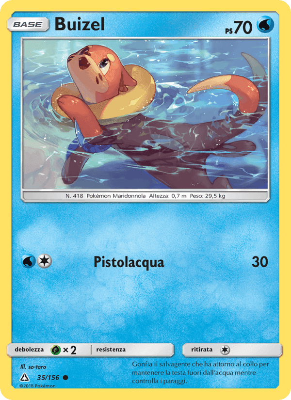 Buizel, carta 35 di Ultraprisma