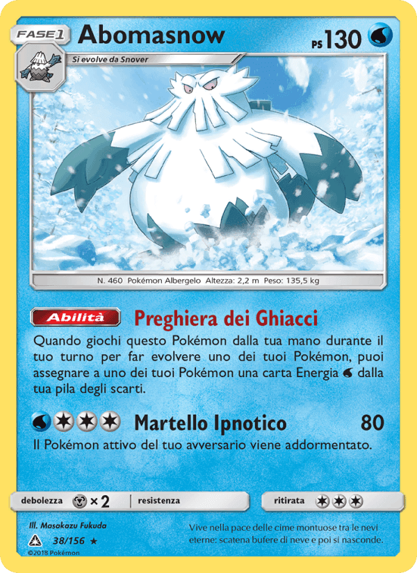 Abomasnow, carta 38 di Ultraprisma