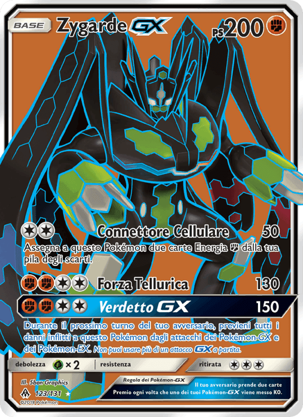 Zygarde GX, carta 123 di Apocalisse Di Luce