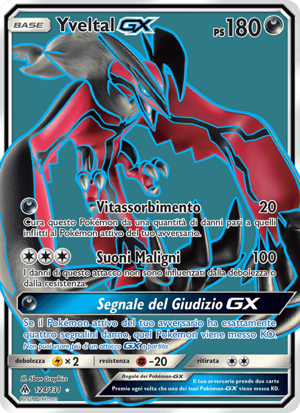 Yveltal GX, carta 124 di Apocalisse Di Luce