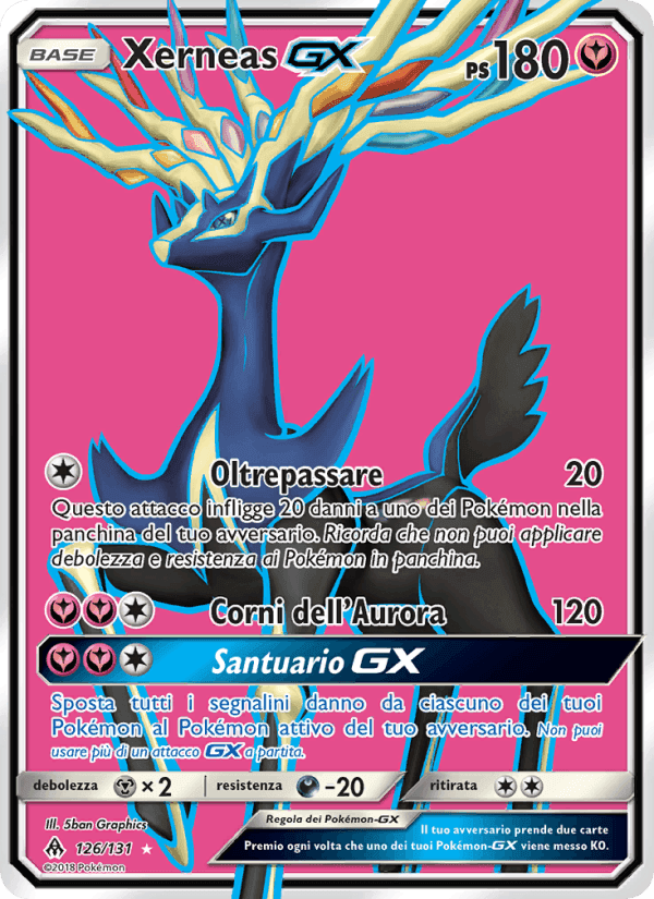 Xerneas GX, card 126 from Apocalisse Di Luce