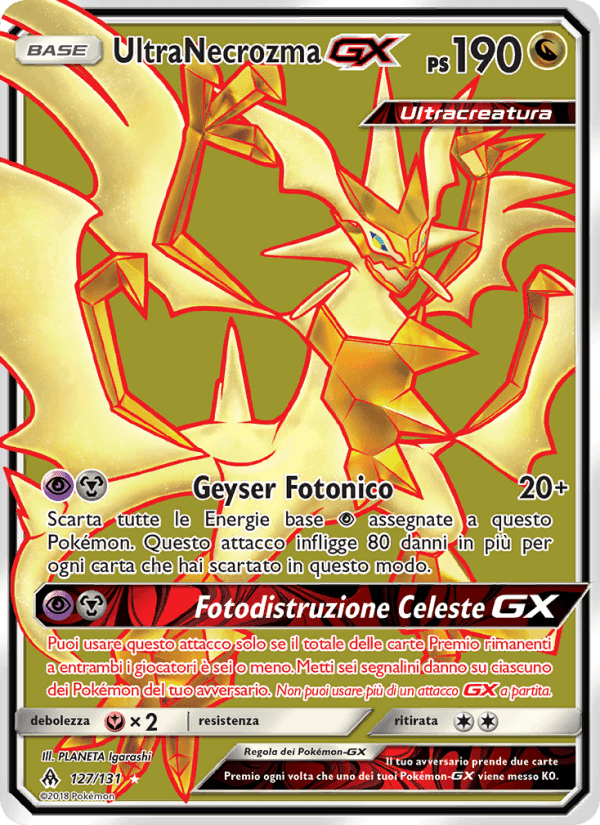 UltraNecrozma GX, carta 127 di Apocalisse Di Luce