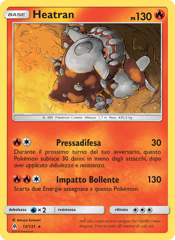 Heatran, carta 13 di Apocalisse Di Luce