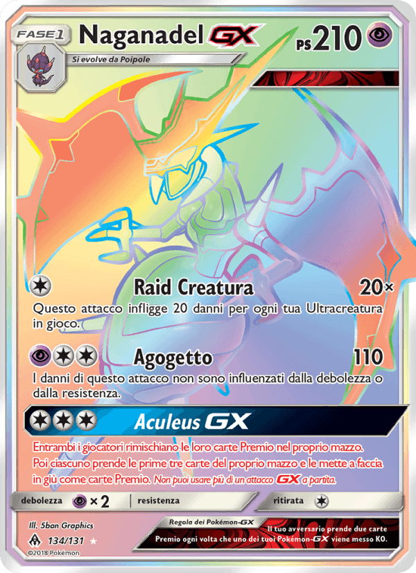 Naganadel GX, carta 134 di Apocalisse Di Luce