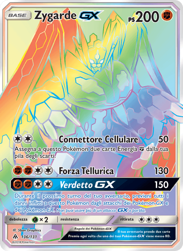 Zygarde GX, carta 136 di Apocalisse Di Luce