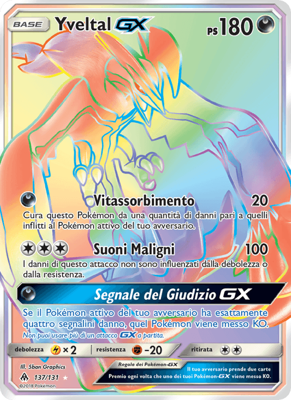 Yveltal GX, carta 137 di Apocalisse Di Luce