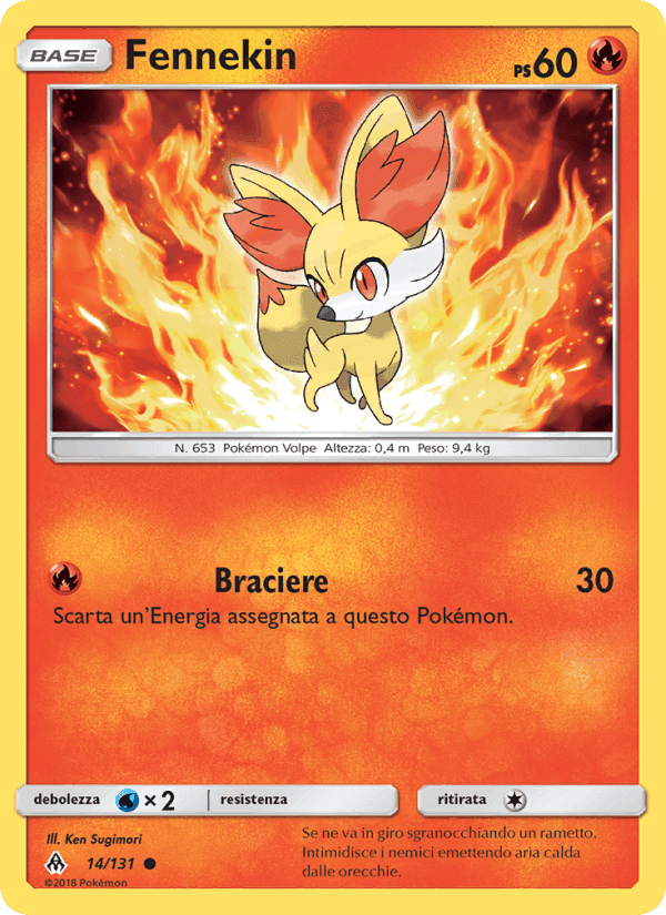 Fennekin, carta 14 di Apocalisse Di Luce