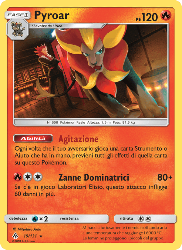 Pyroar, carta 19 di Apocalisse Di Luce