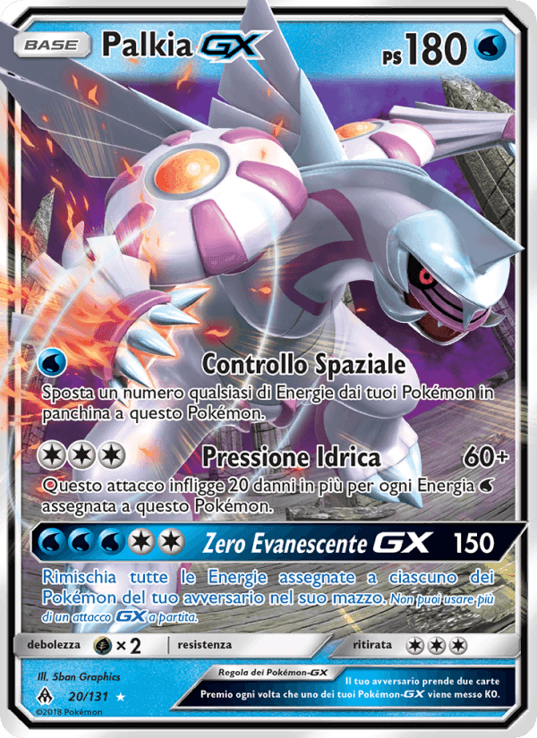 Palkia GX, carta 20 di Apocalisse Di Luce