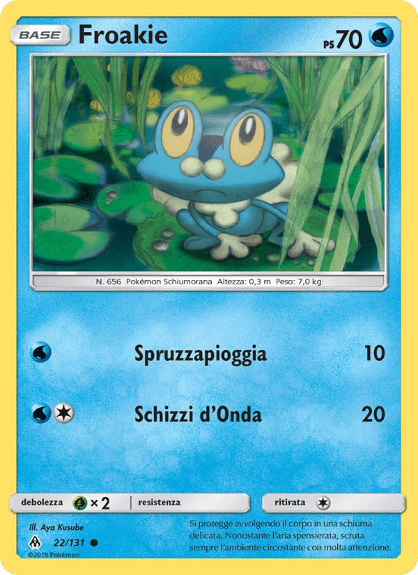 Froakie, carta 22 di Apocalisse Di Luce