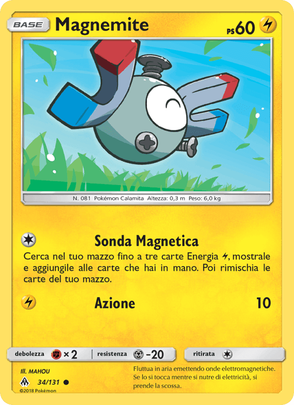 Magnemite, carta 34 di Apocalisse Di Luce
