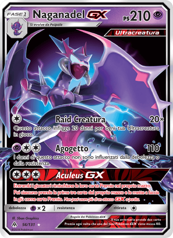 Naganadel GX, carta 56 di Apocalisse Di Luce