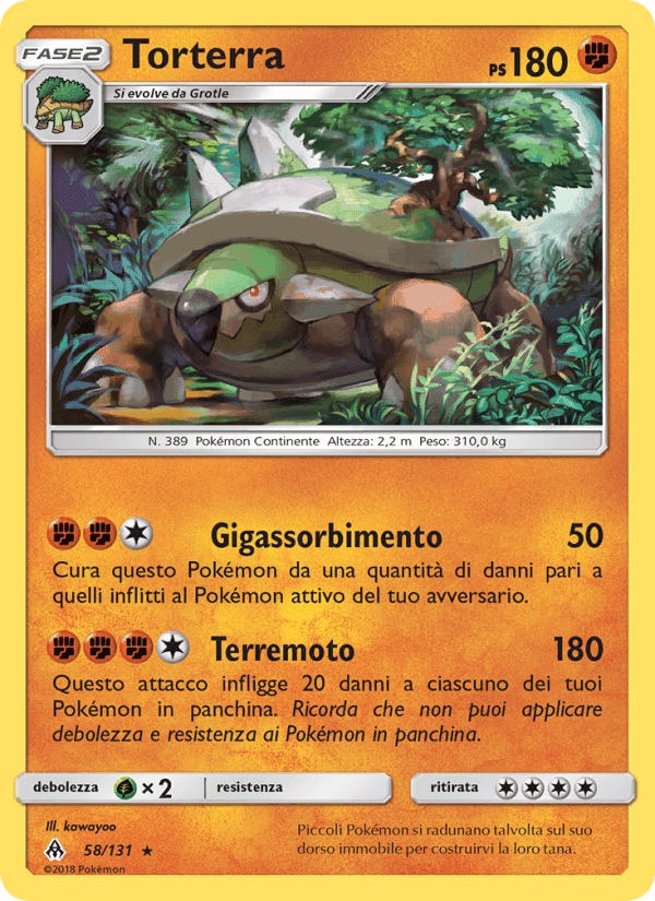 Torterra, carta 58 di Apocalisse Di Luce
