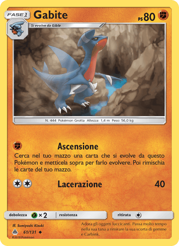 Gabite, carta 61 di Apocalisse Di Luce