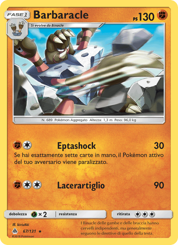Barbaracle, carta 67 di Apocalisse Di Luce