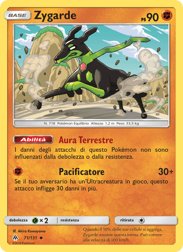Zygarde, carta 71 di Apocalisse Di Luce