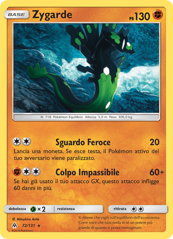 Zygarde, carta 72 di Apocalisse Di Luce