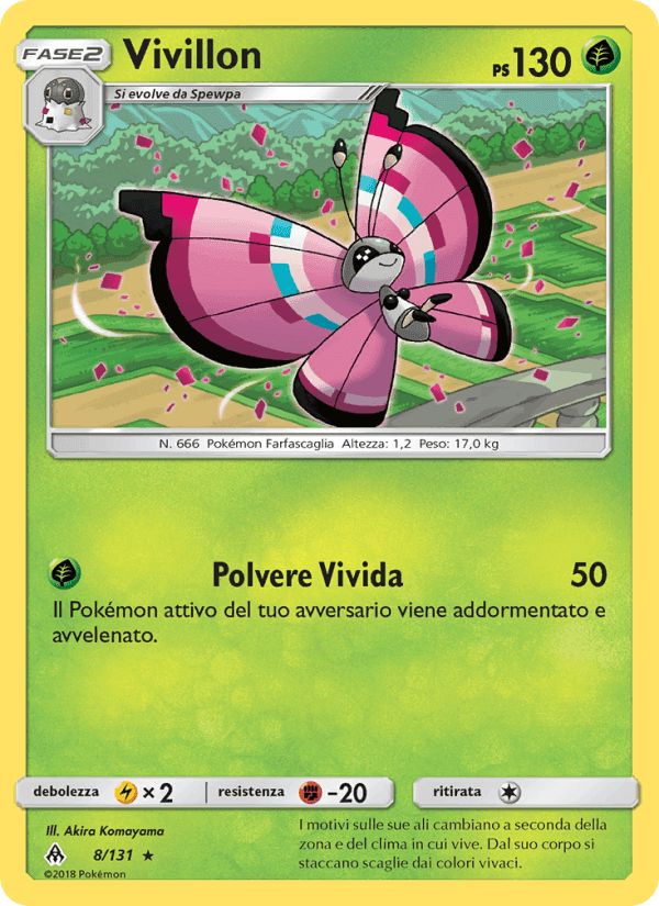 Vivillon, carta 8 di Apocalisse Di Luce