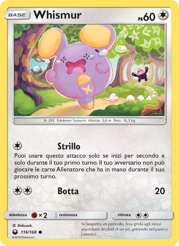 Whismur, carta 116 di Tempesta Astrale