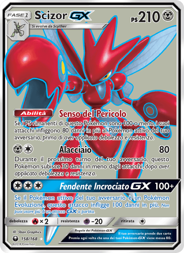 Scizor GX, carta 158 di Tempesta Astrale