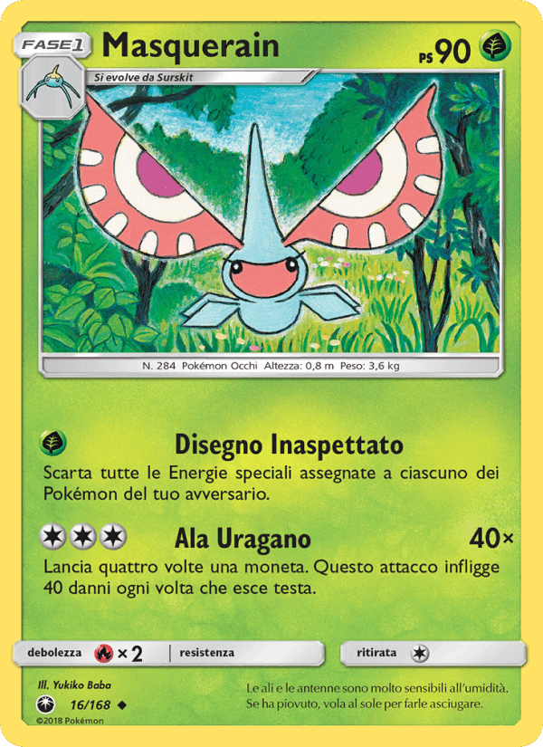 Masquerain, carta 16 de Tempesta Astrale
