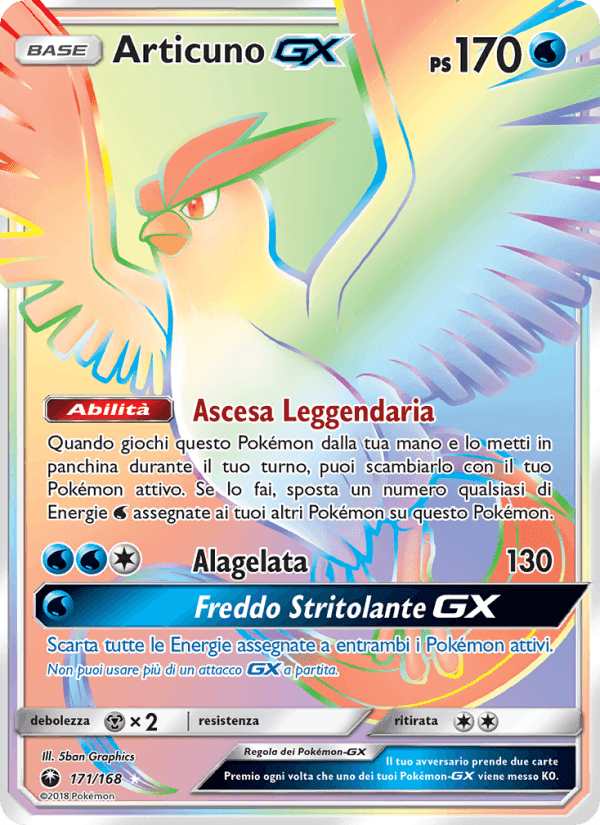 Articuno GX, carta 171 di Tempesta Astrale