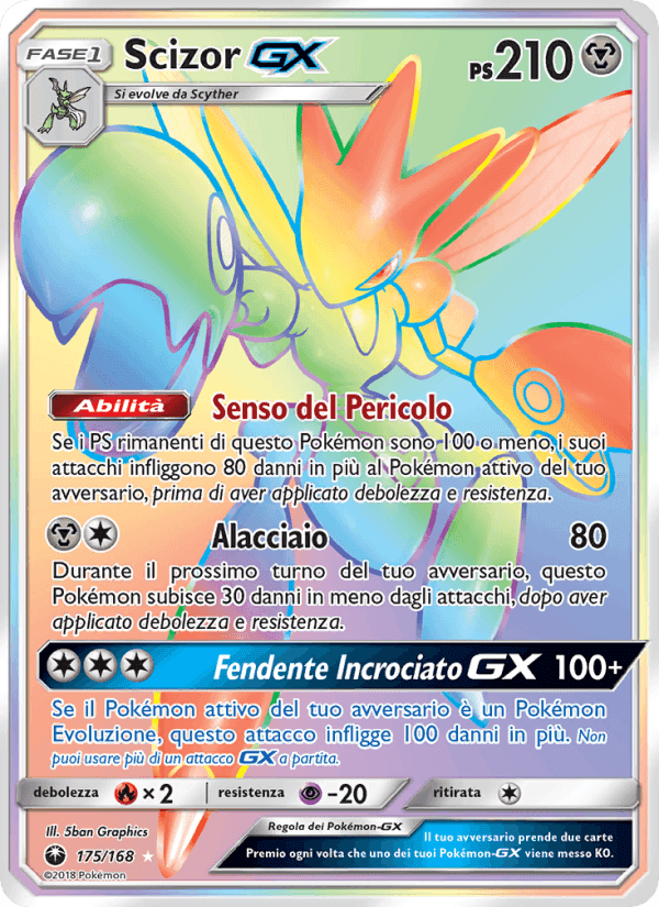 Scizor GX, carta 175 di Tempesta Astrale